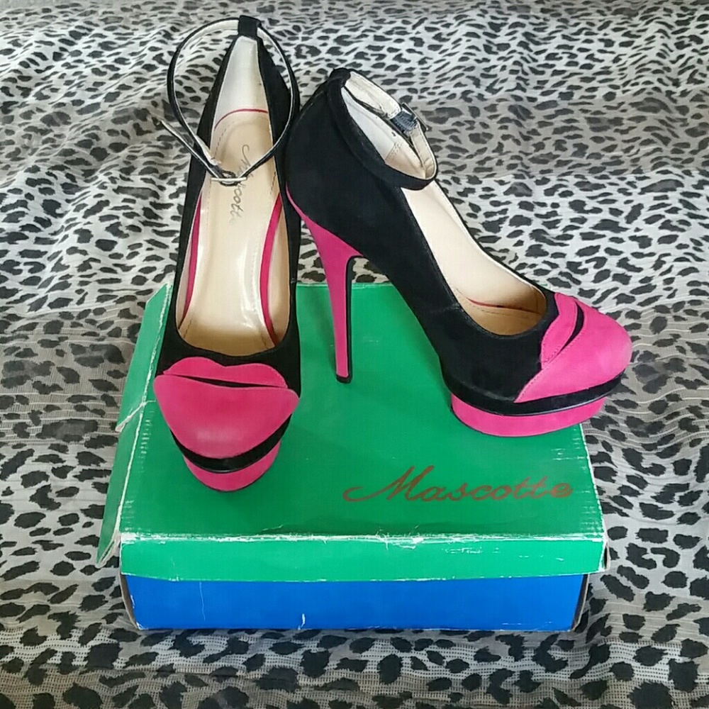 Pink and Black Sexy Heels